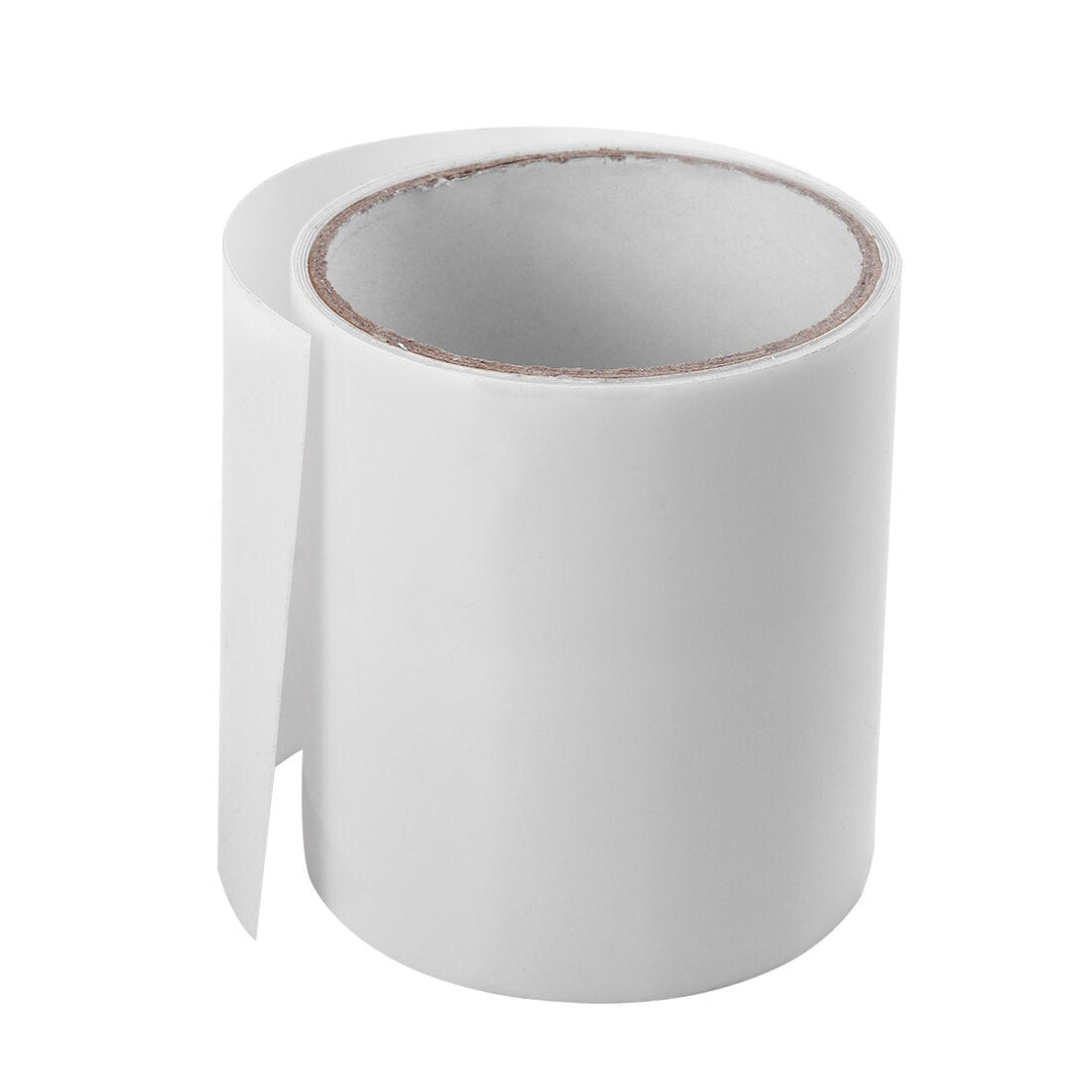 Roll of white waterproof repair tape viewed from a close angle