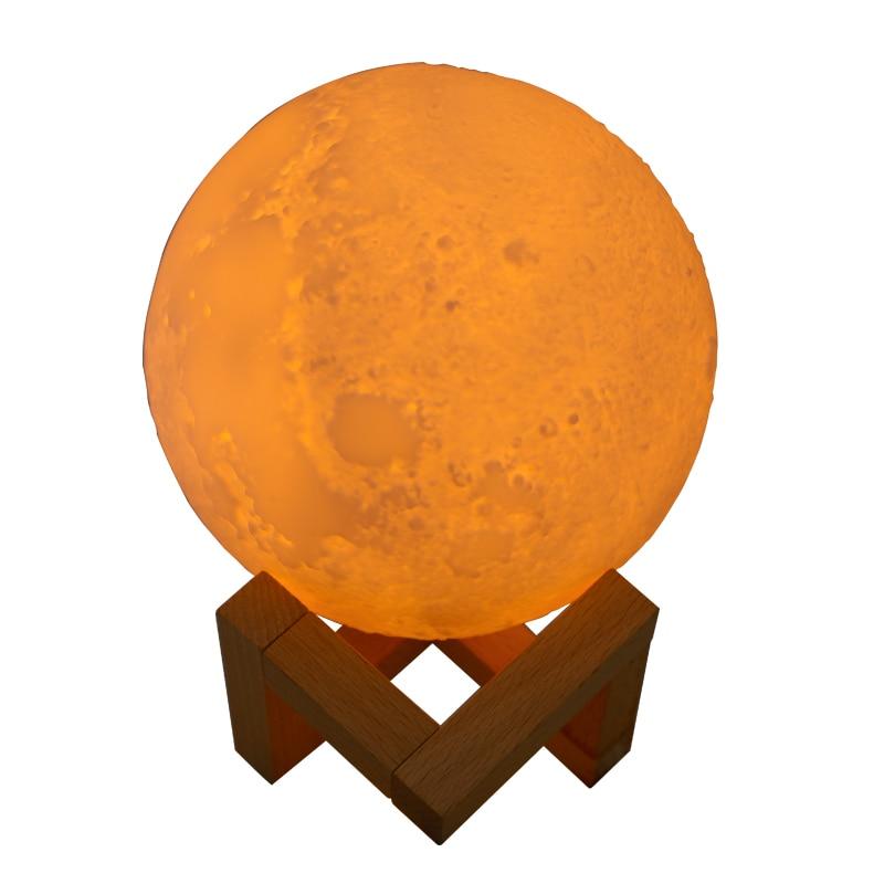 Close up view of the moon lamp humidifier surface details and realistic craters
