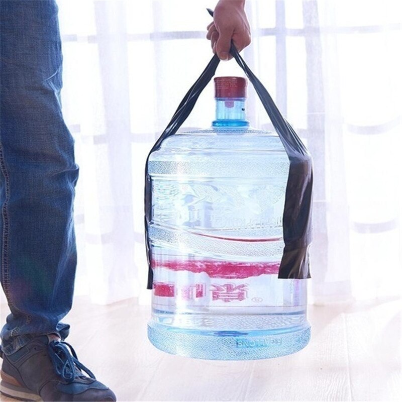 Heavy-duty waterproof tape holding and lifting a large water jug
