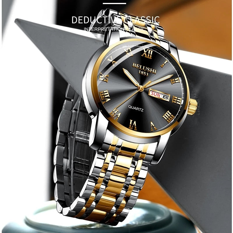 Mens retro watch worn on wrist showing fit and style with accessories