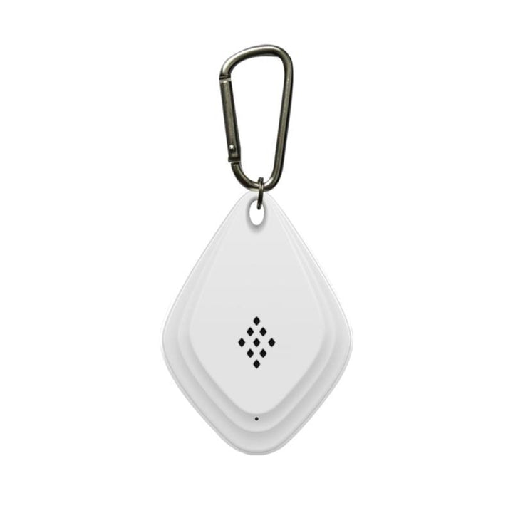 White portable ultrasonic pest repeller with hanging clip