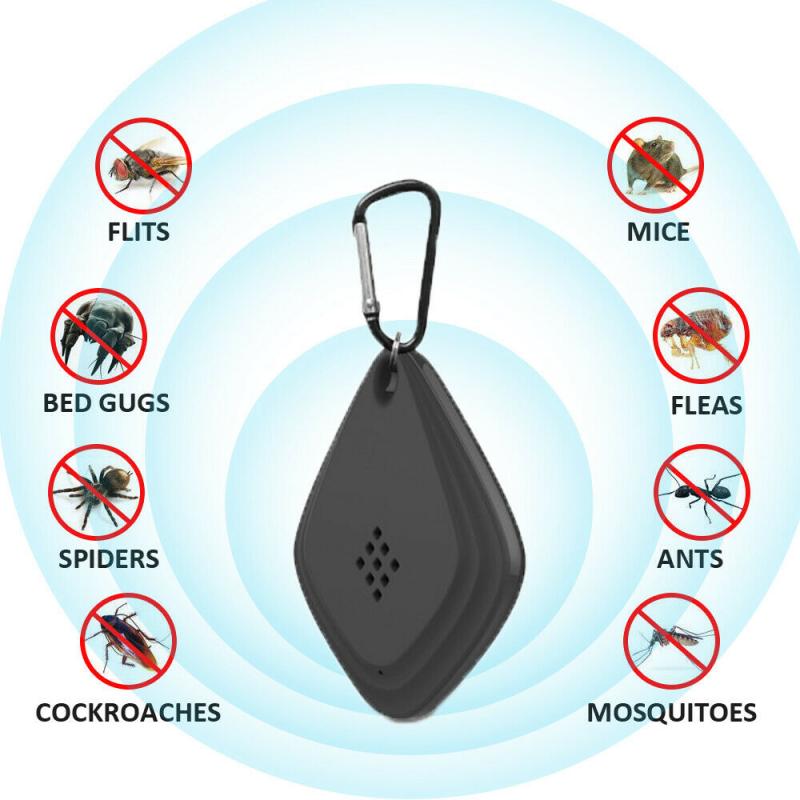 Pest repeller effectiveness diagram showing coverage against various insects and rodents