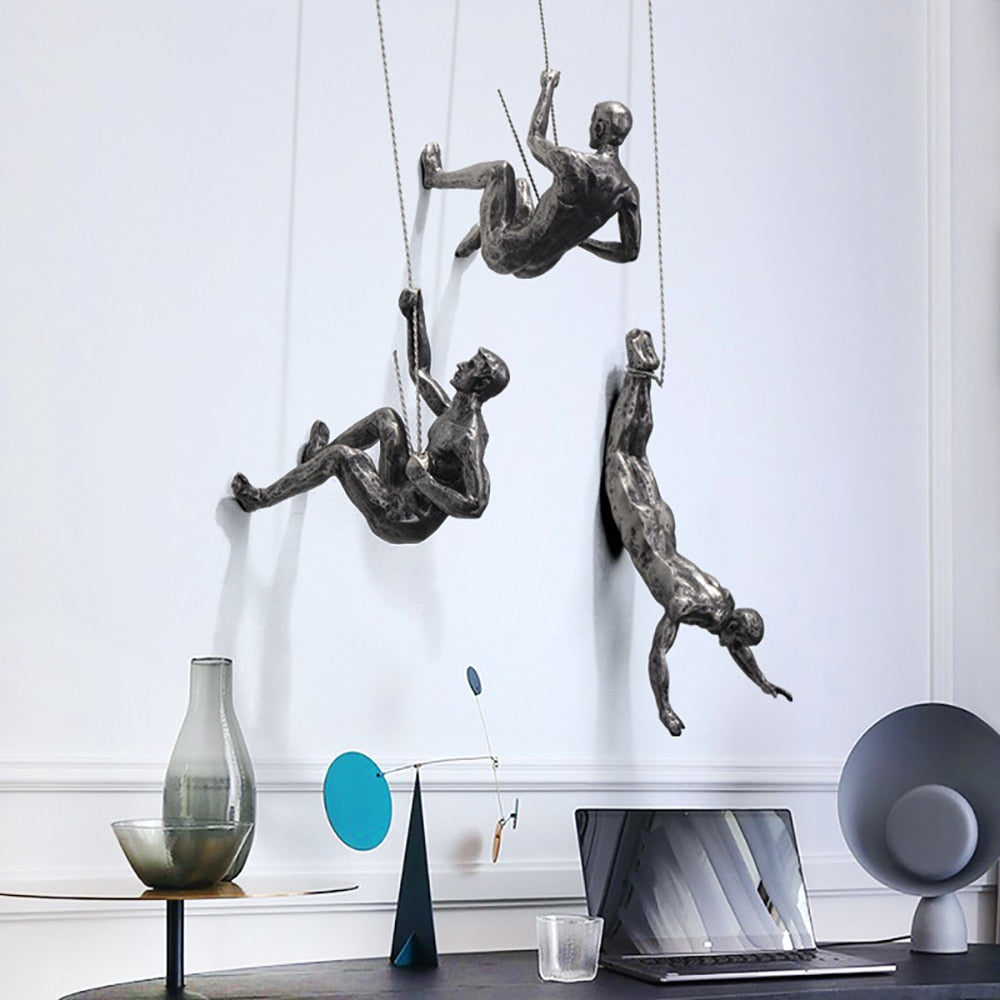 Artistic ornament climber figurine highlighting fine craftsmanship and durability