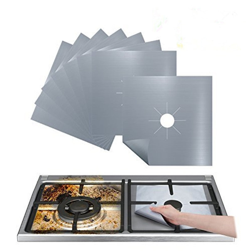 Close-up of non-stick cooktop cover showing heat-resistant material