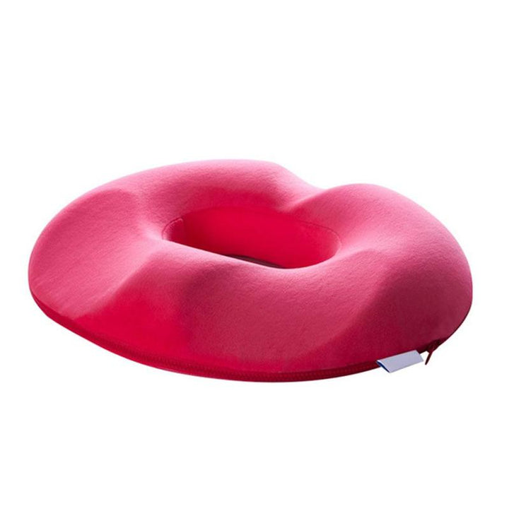 Orthopaedic donut seat cushion showing ergonomic curve for tailbone pain relief