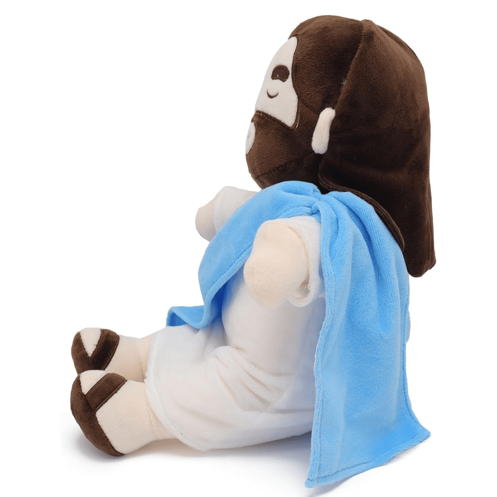 Close-up of the plush toy comfort toy showcasing gentle facial features