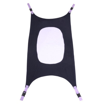 Folded portable baby hangmat nursery accessory ready for travel and storage