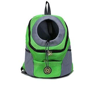 Close up of heavy duty zippers on the dog travel backpack