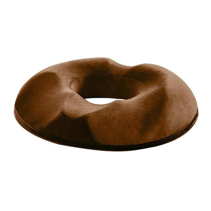 Side profile of coccyx relief cushion highlighting posture support design