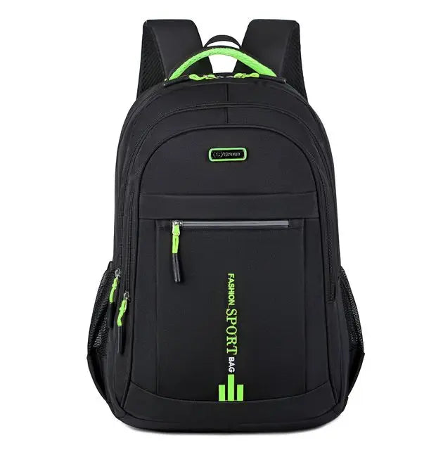 Spacious laptop backpack exterior with convenient quick-access front pocket