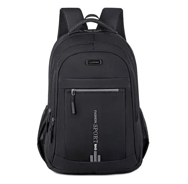 Waterproof travel backpack top handle and sturdy zipper details