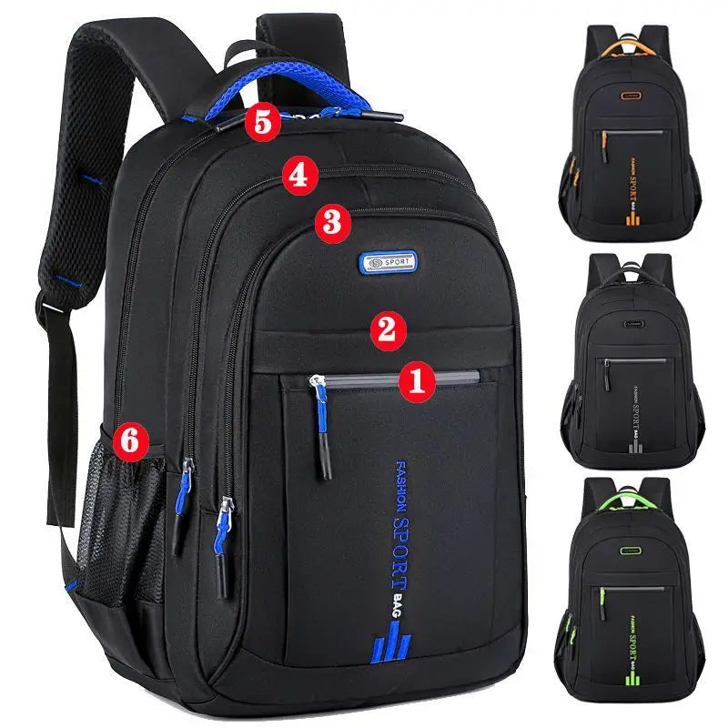 Urban travel daypack side view highlighting durable water-resistant fabric