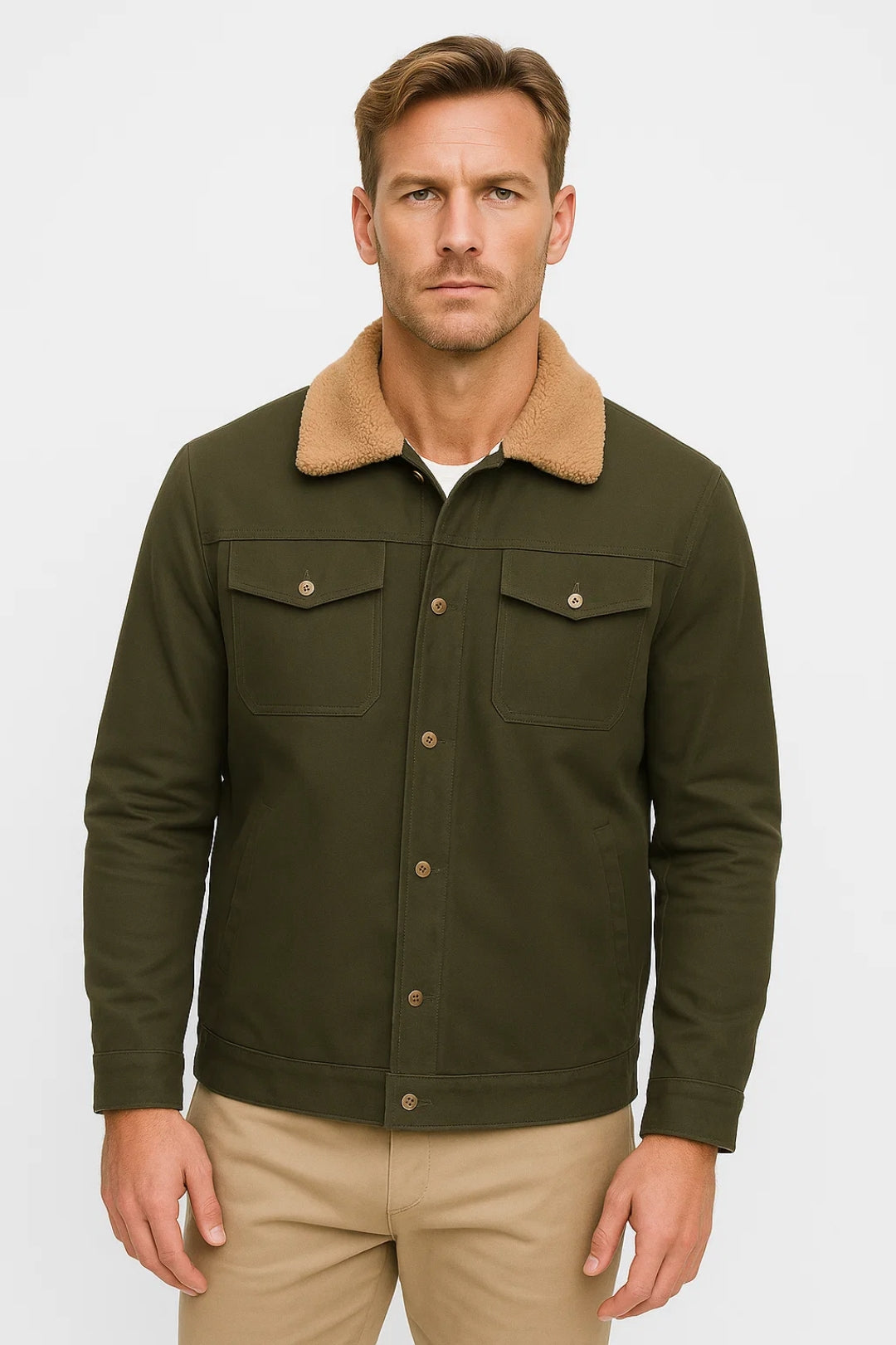 Keaton | Men’s Sherpa-Collar Jacket