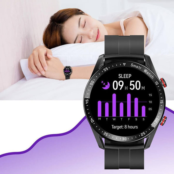 Waterproof fitness tracker submerged in water to demonstrate durability