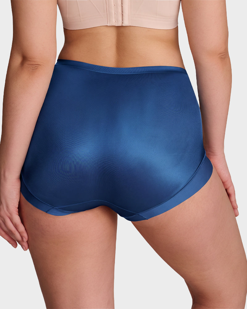 Invisible under clothing seamless briefs with high waist design