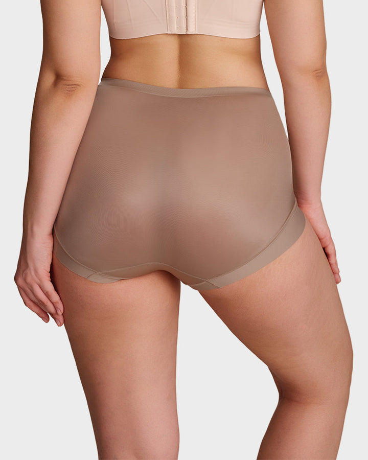 Back view of butt lifting seamless briefs designed for everyday comfort
