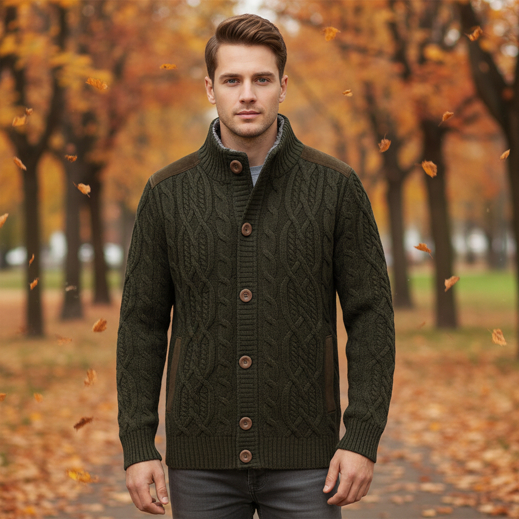 Callahan | Men’s Cable Knit Cardigan