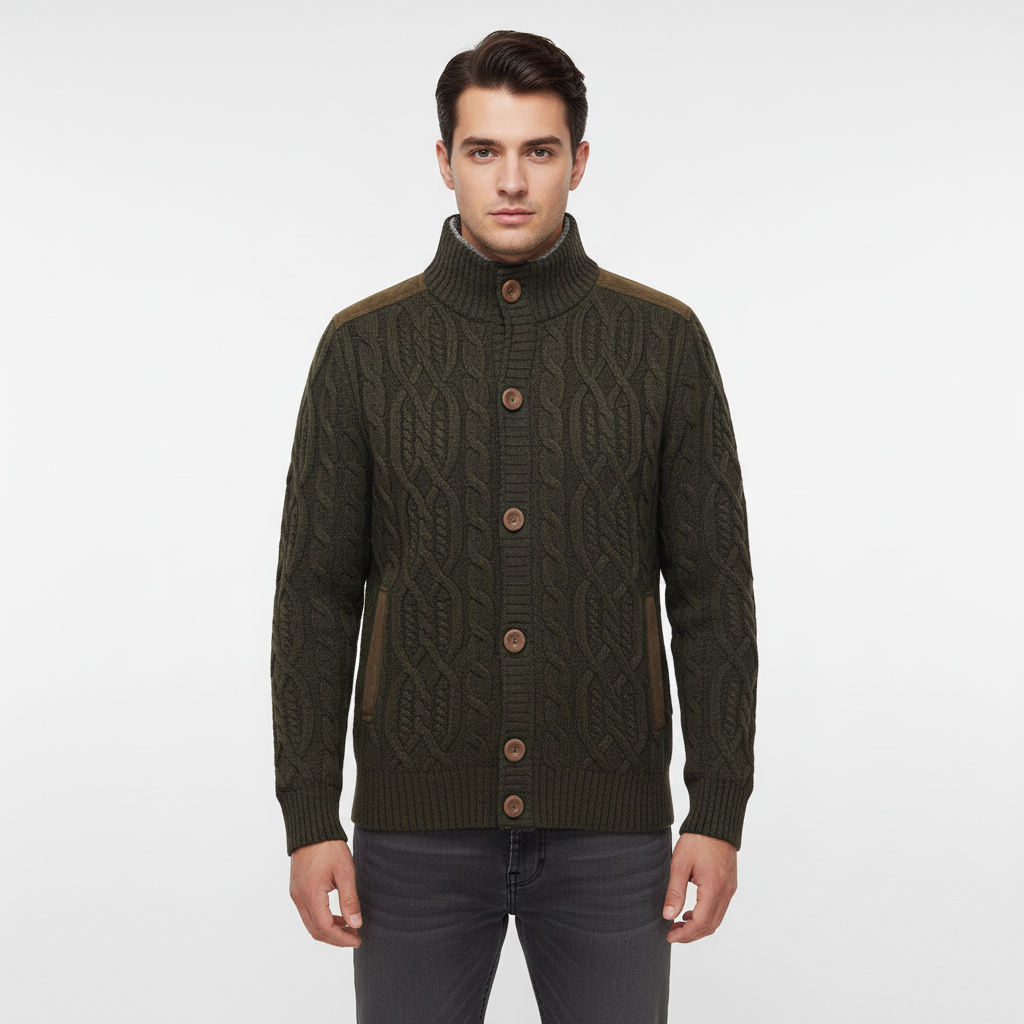 Callahan | Men’s Cable Knit Cardigan