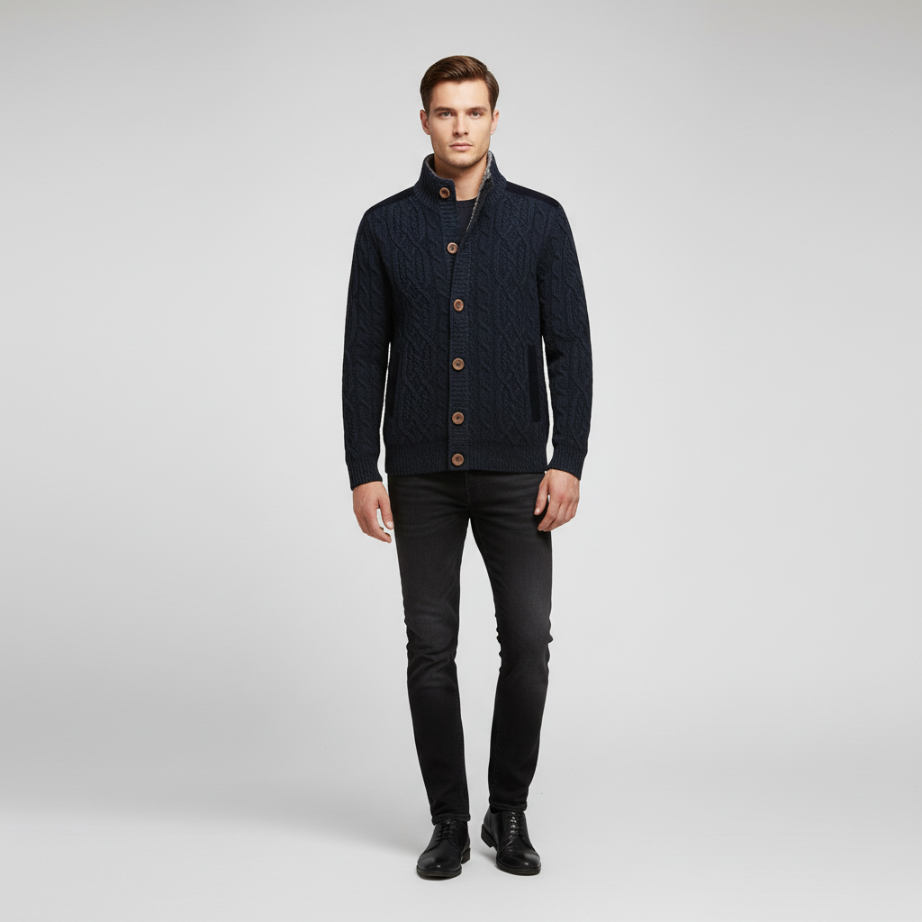 Callahan | Men’s Cable Knit Cardigan