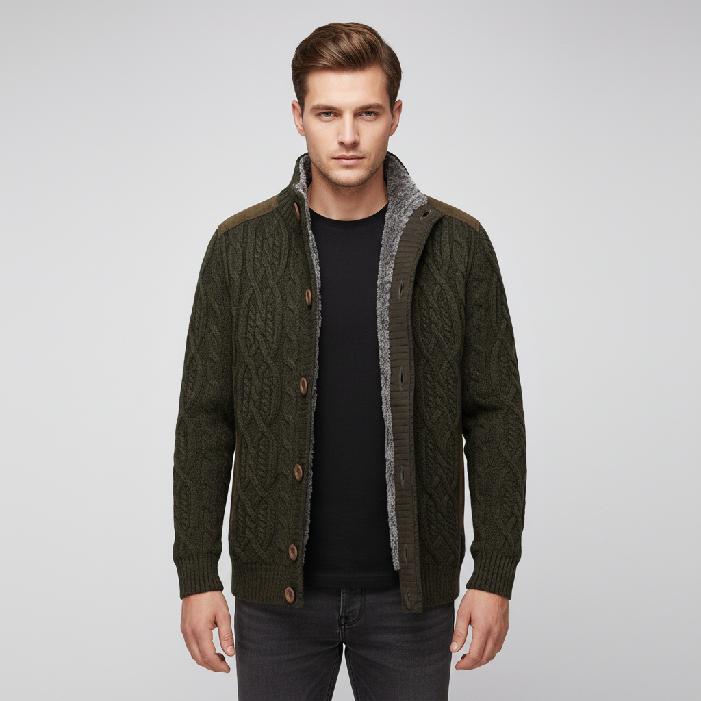 Callahan | Men’s Cable Knit Cardigan