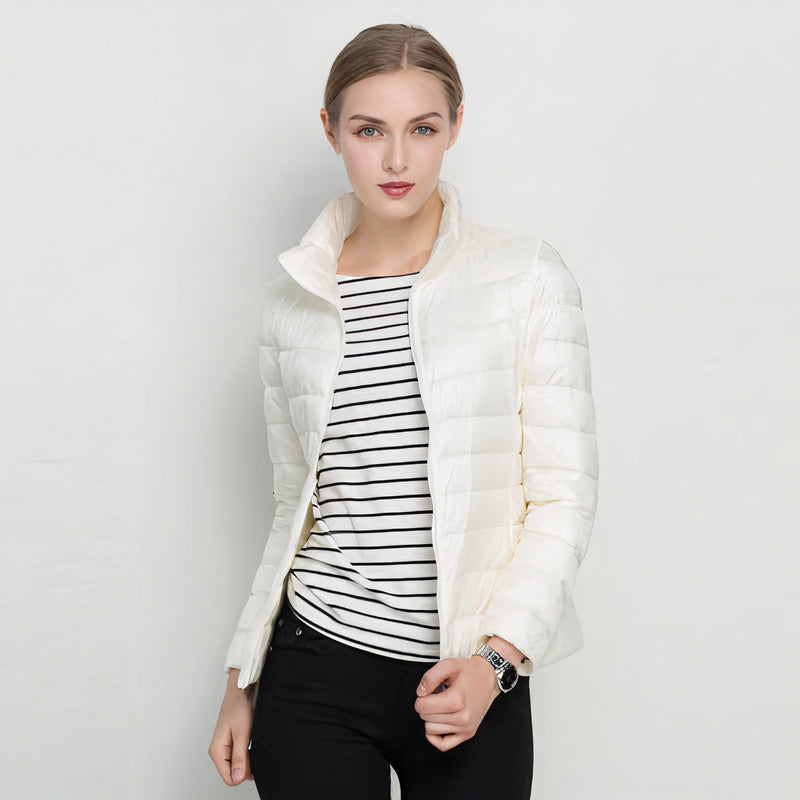Stylish lightweight outerwear piece for women's winter fashion