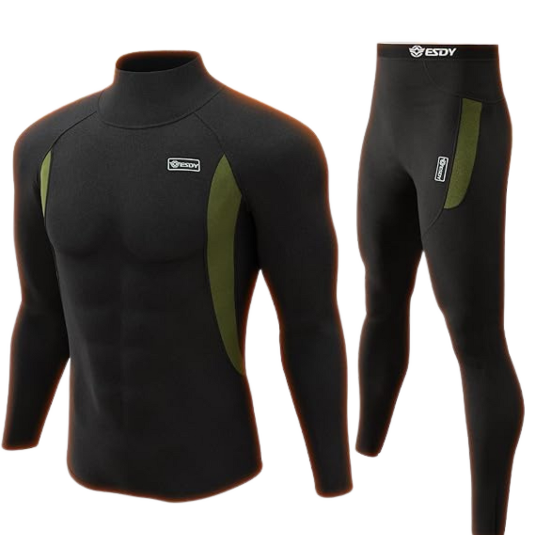 Thermal wear complete outfit on a dark minimalist background
