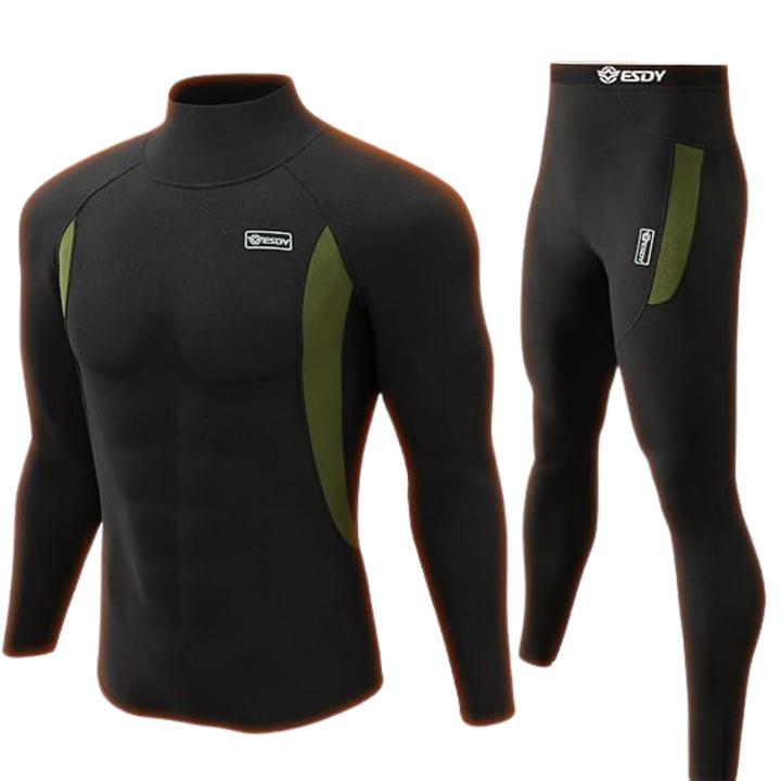 Thermal wear complete outfit on a dark minimalist background