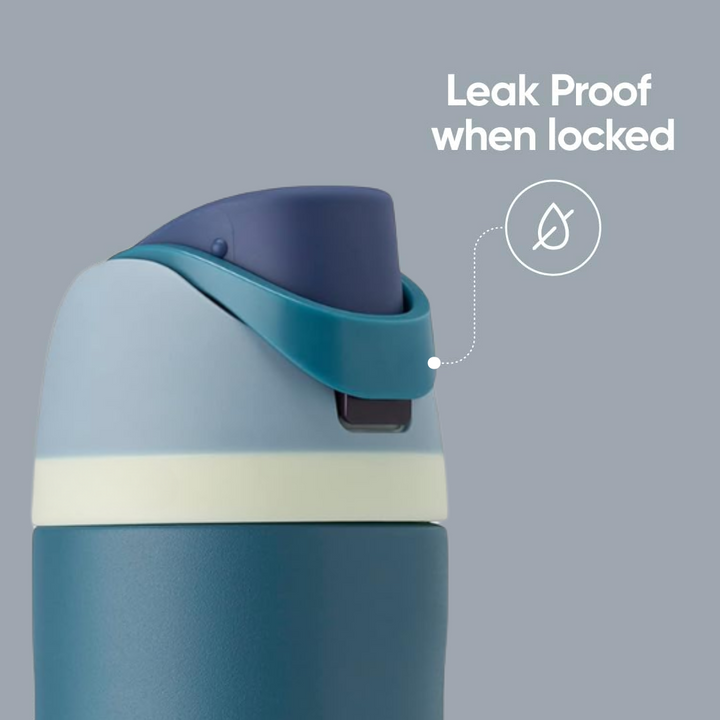 BPA free metal water bottle angle view highlighting durable construction