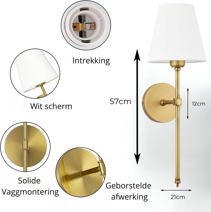 Cordless interior LED wall light mounted in a modern living room setting