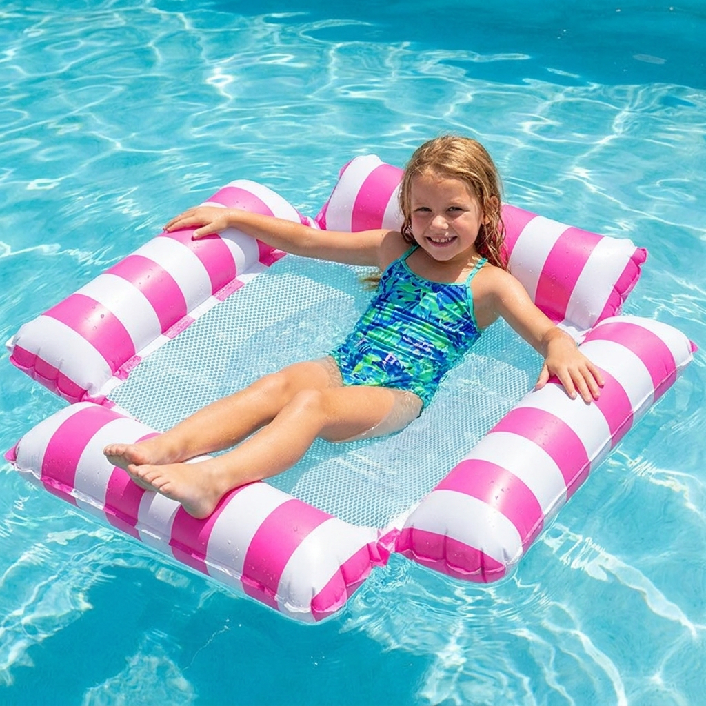 Compact kids pool game inflatable water hammock float