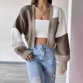Brenna | Women’s Cropped Colorblock Knit Cardigan