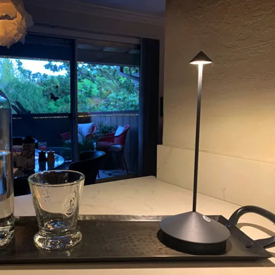 Sleek touch lamp LED portable light for modern interior design