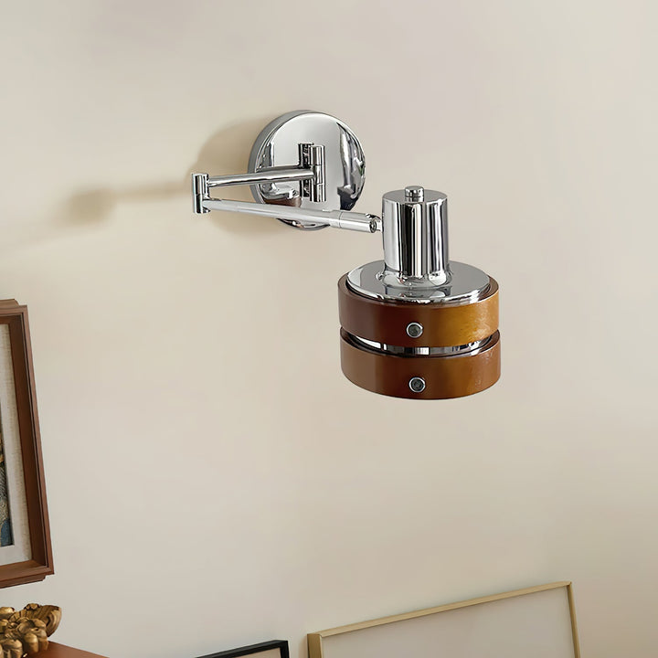 Interior lighting fixture illuminated in a cozy bedroom setting