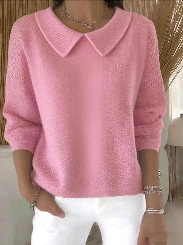 Olivienne | Women’s Collared Knit Pullover Sweater