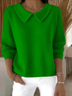 Olivienne | Women’s Collared Knit Pullover Sweater