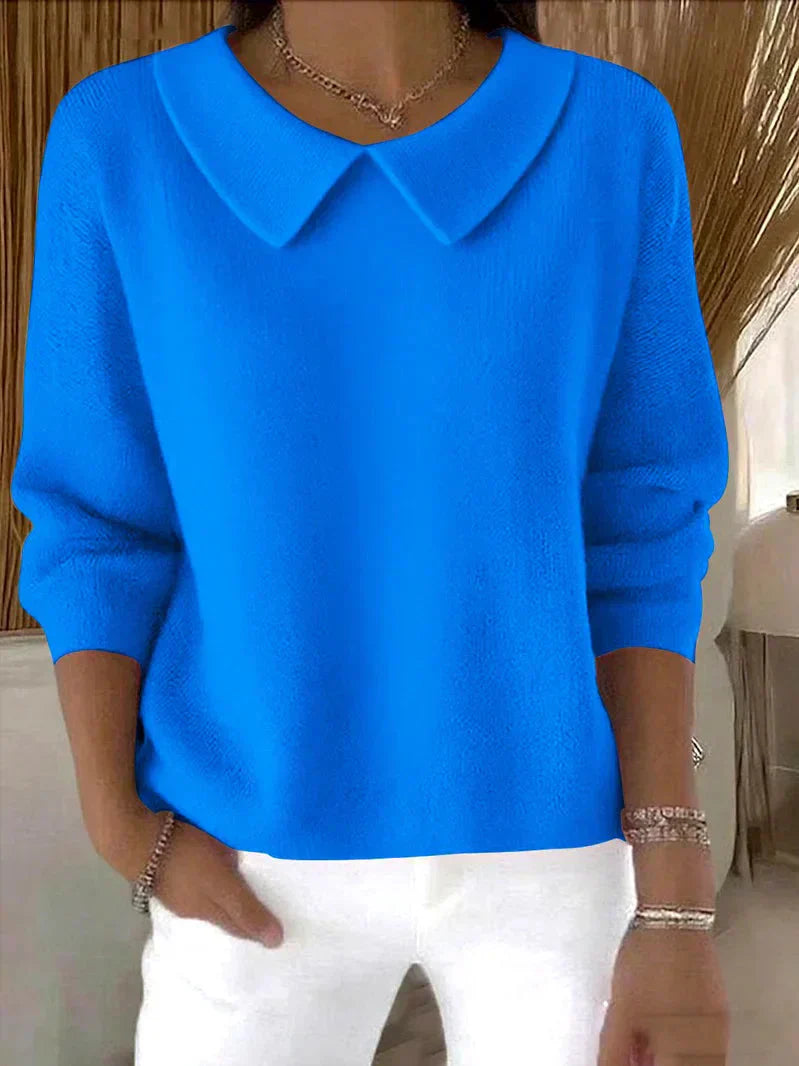 Olivienne | Women’s Collared Knit Pullover Sweater