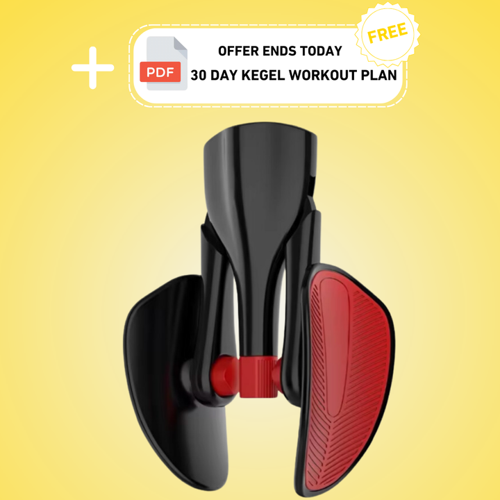 CoreFlex men's pelvic floor muscle trainer shown in use for core workout and strength training