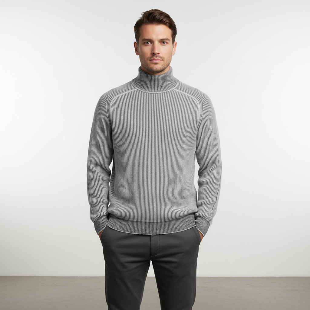Perrin | Men’s Ribbed Turtleneck Sweater