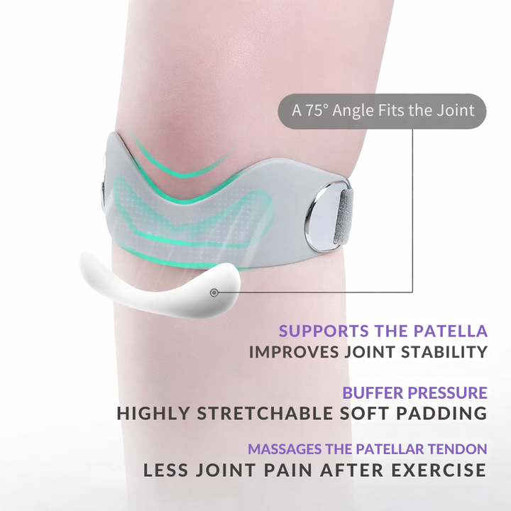 Close-up of flexible breathable fabric on the knee brace showing sports fitness accessory quality.