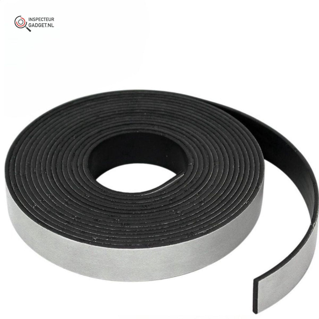 Coil of black double-sided magnetic mounting tape