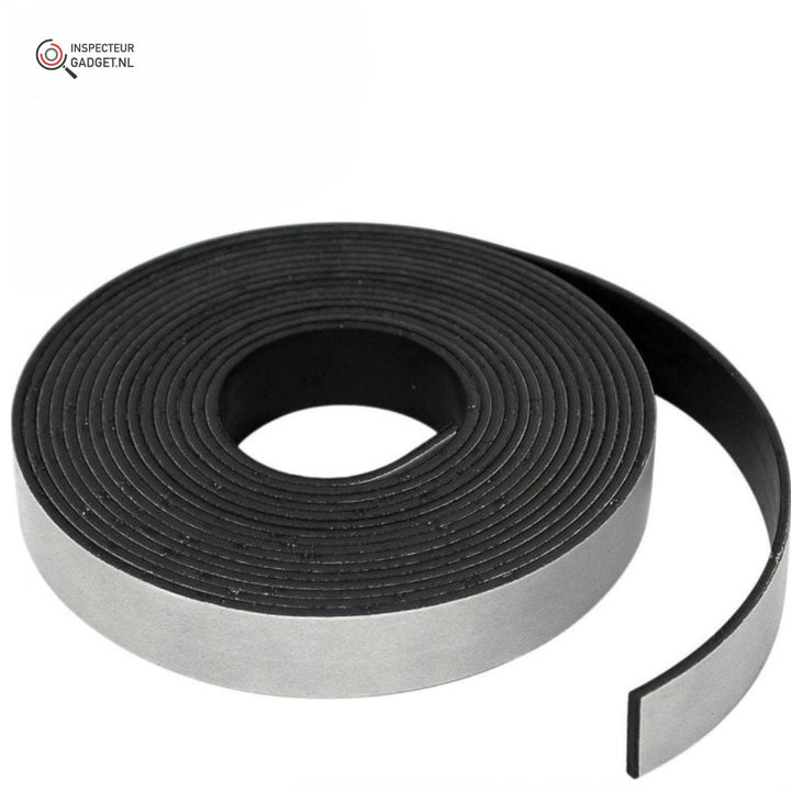 Coil of black double-sided magnetic mounting tape