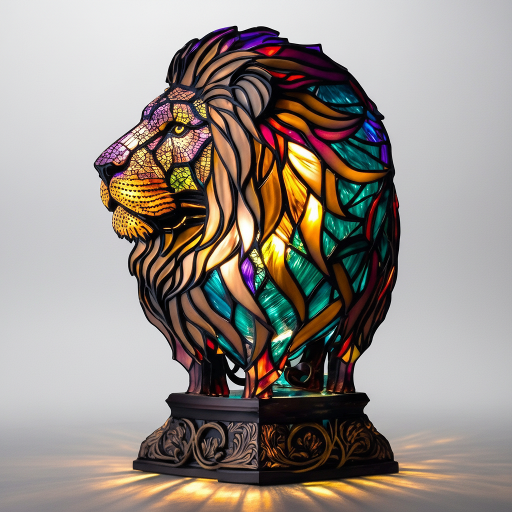 Stunning artistic animal table lamp illuminating a cozy living room