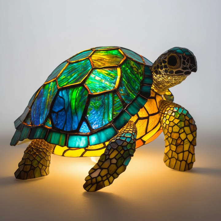 Unique nightlight shaped like an animal with vibrant glass mosaic tiles
