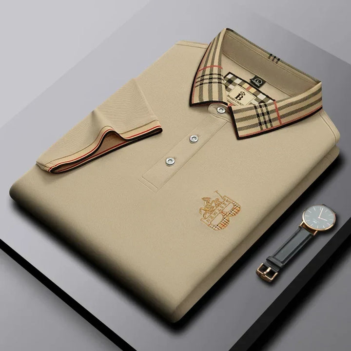 Flat lay of mens clothing polo shirt for summer fashion