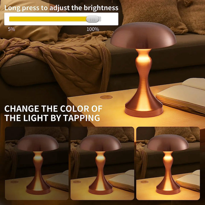 Versatile luxury lighting piece styled as a chic nightstand lamp