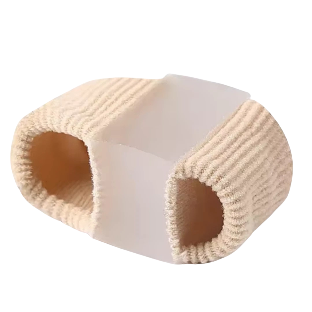 Foot care bunion relief splint displayed from a top-down angle