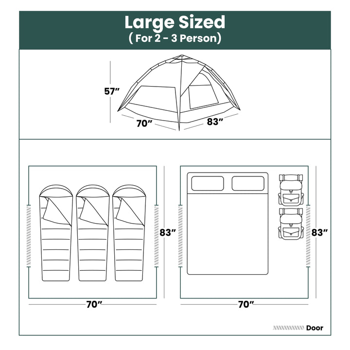 Backpacking and outdoor camping tent zipped closed with guy lines