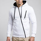 Donny | Men’s Asymmetric Zip Hooded Jacket