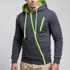 Donny | Men’s Asymmetric Zip Hooded Jacket