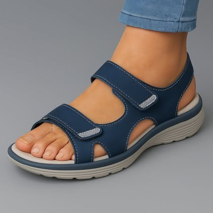 Women's Phyllis adjustable comfort sandals in blue, featuring supportive straps and lightweight design
